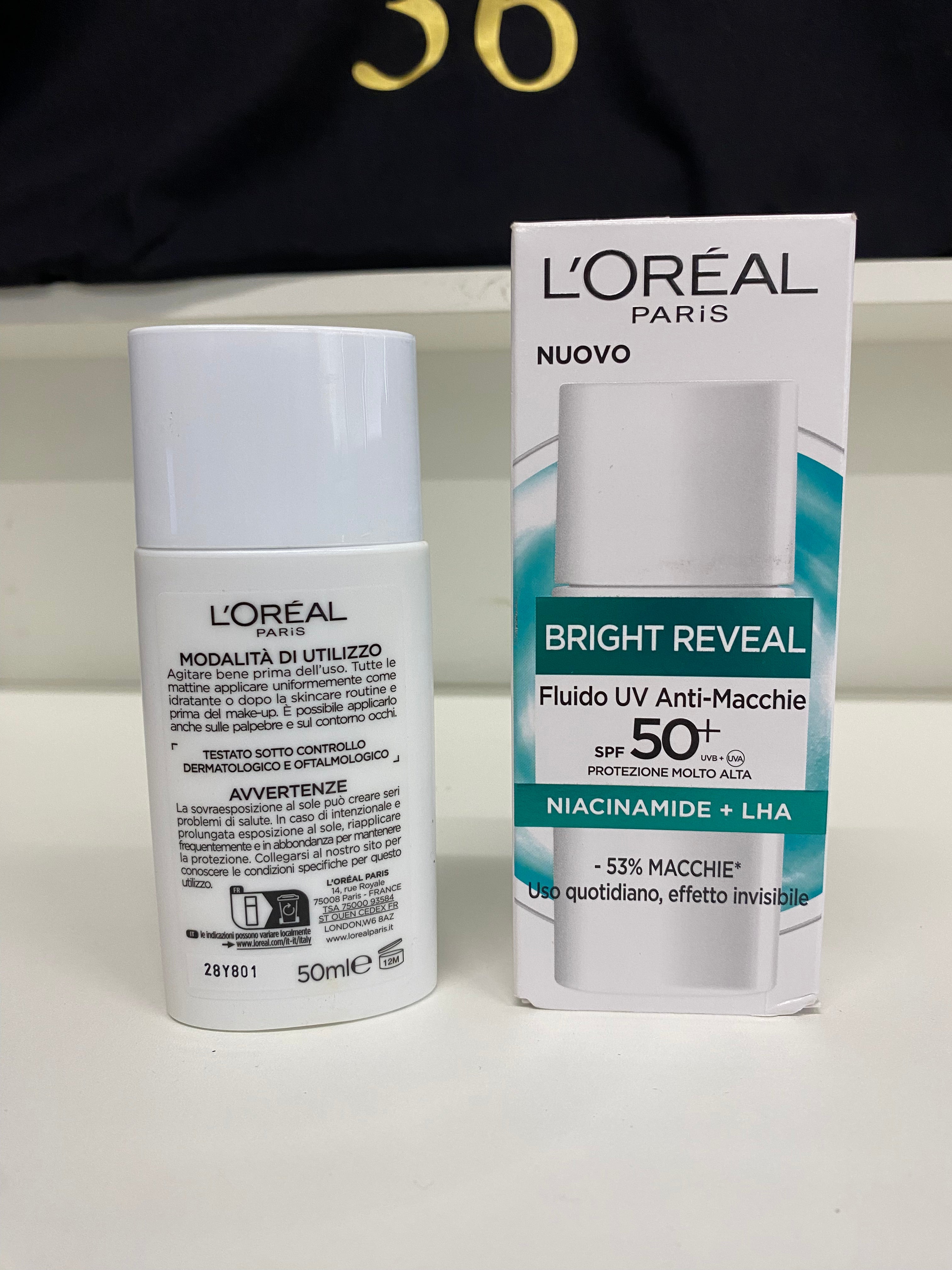 L'OREAL	BRIGHT REVEALNIACINAMIDE + LHA SPF 50+