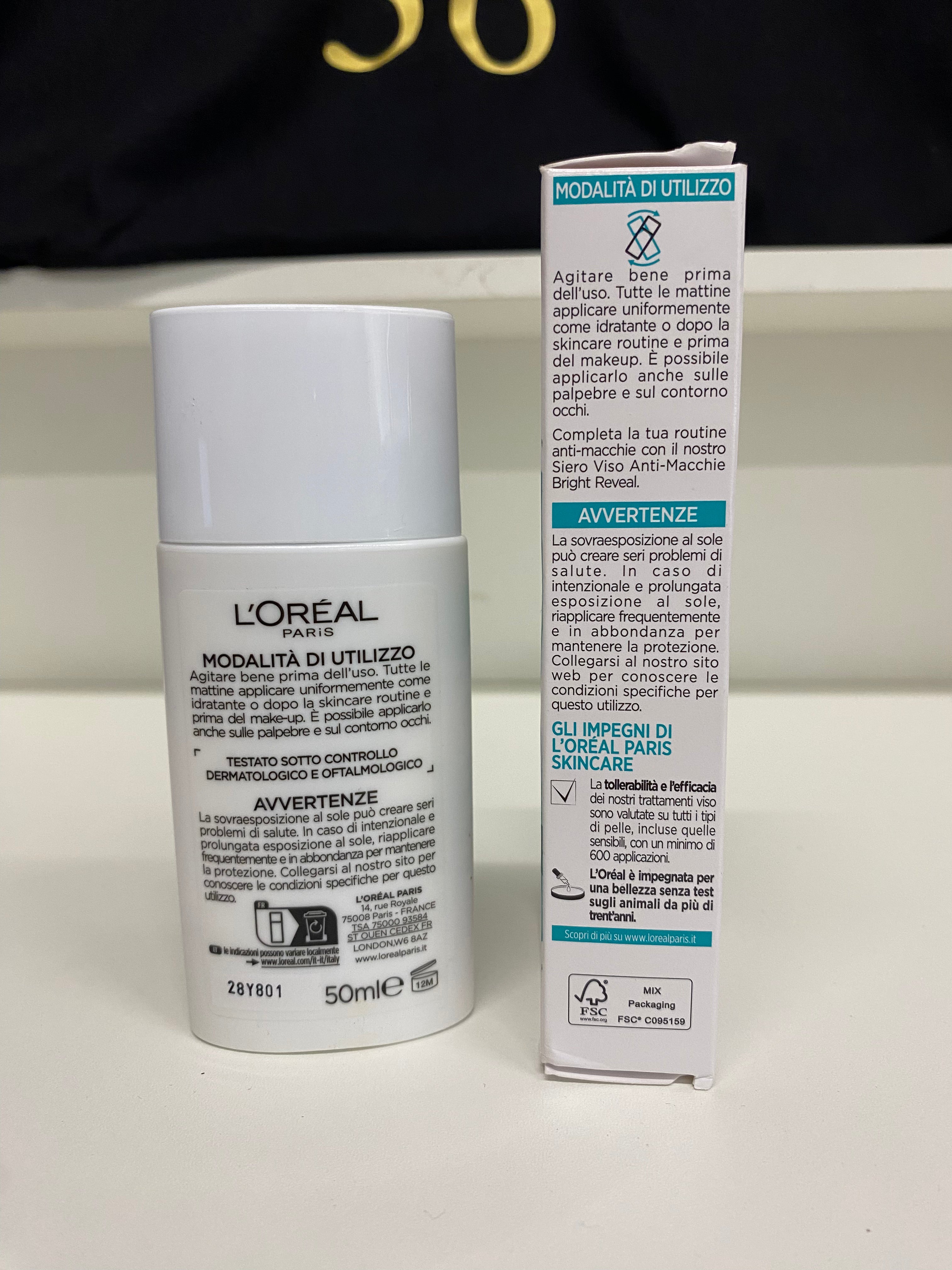 L'OREAL	BRIGHT REVEALNIACINAMIDE + LHA SPF 50+