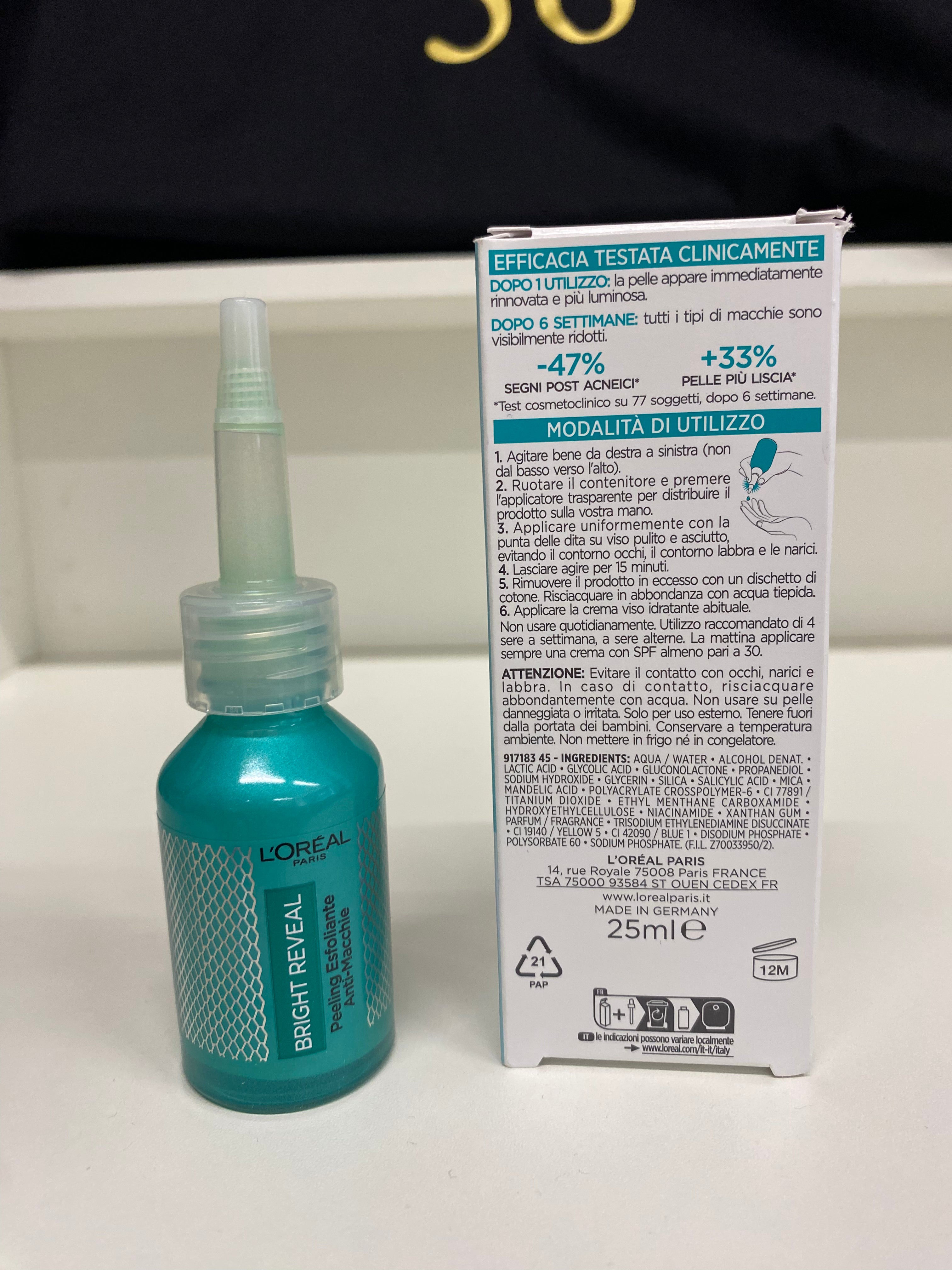 L'OREAL SIERO BRIGHT REVEAL PEELING ESFOLIANTE ANTI-MACCHIE