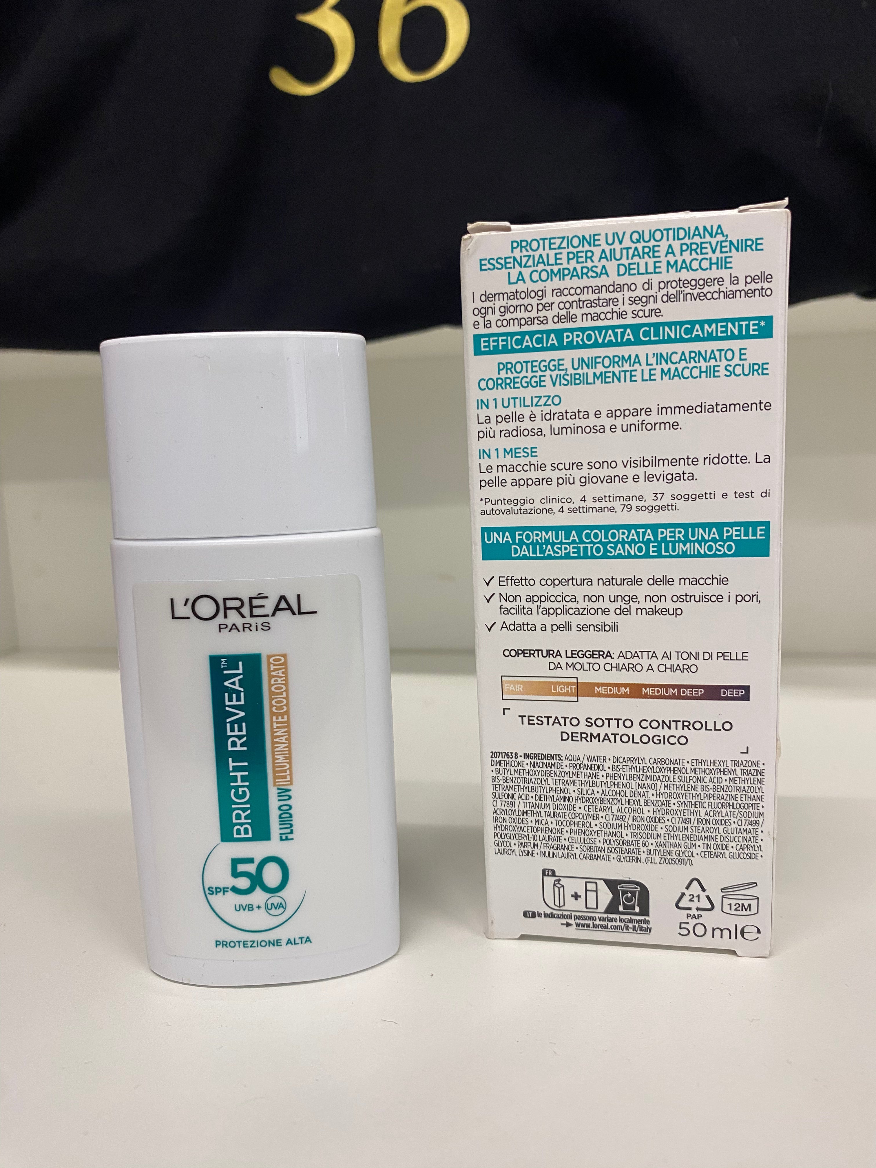 L'OREAL	BRIGHT REVEAL NIACINAMIDE + PIGMENTI LUMINOSI (CHIARO)
