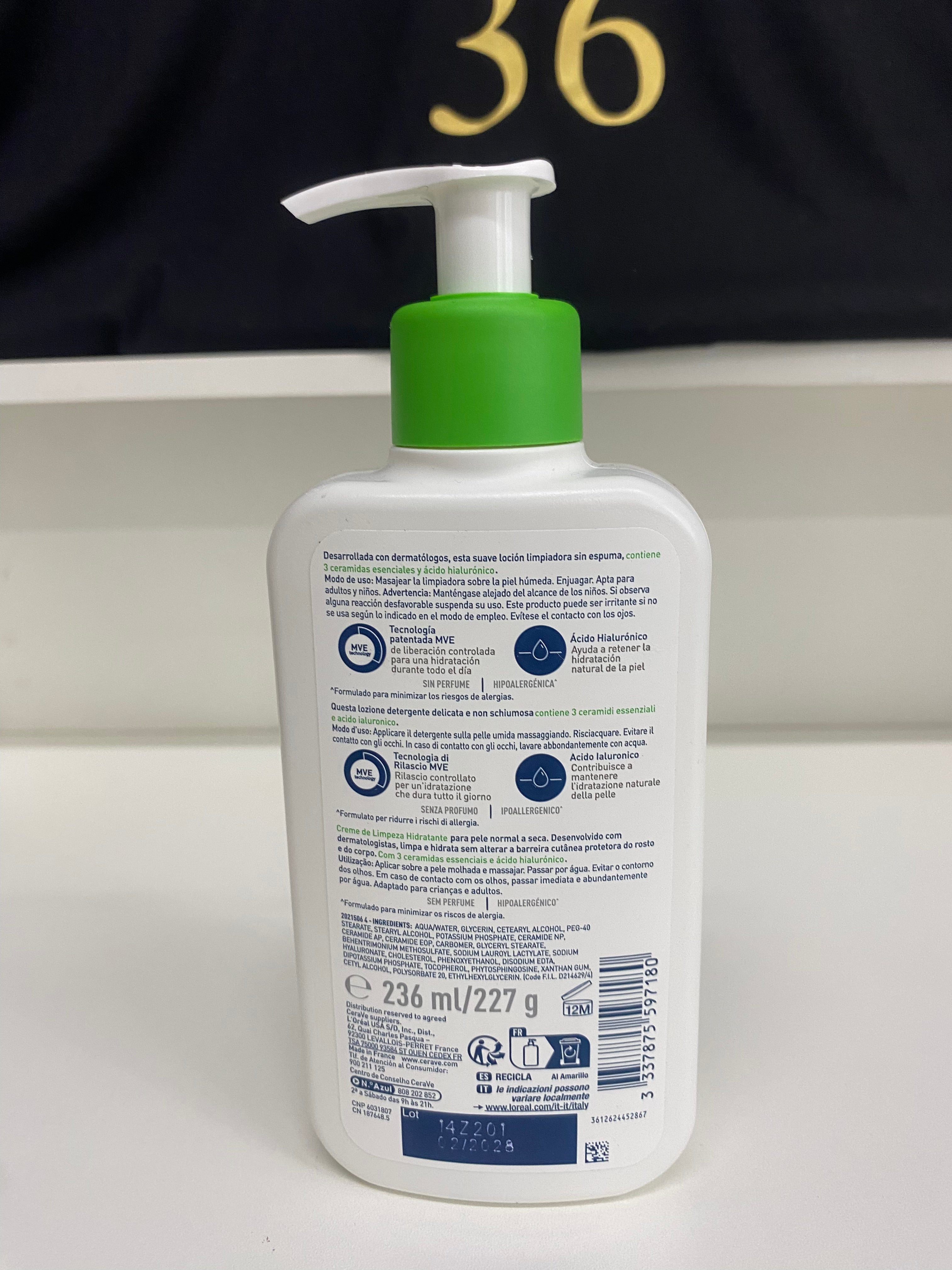 CERAVE	DETERGENTE IDRATANTE 236ml