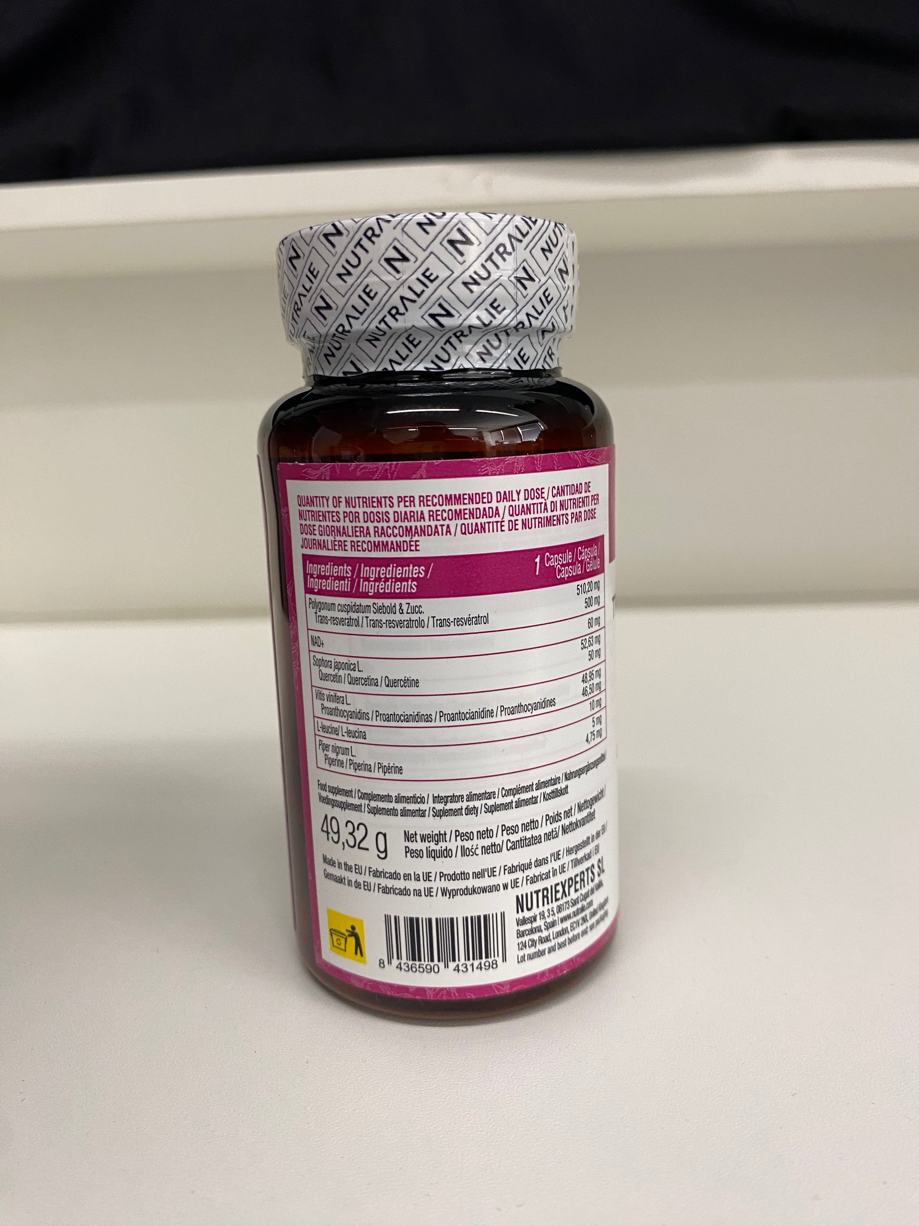 NUTRALIE TRANS-RESVERATROL & NAD+ COMPLEX